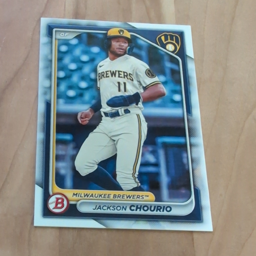 2024 Bowman Prospects Jackson Chourio Rookie Card Milwaukee Brewers